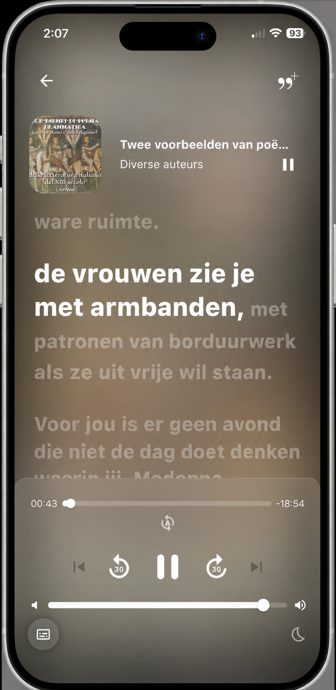 HushBook meelezen naar een Italiaans poëzieboek