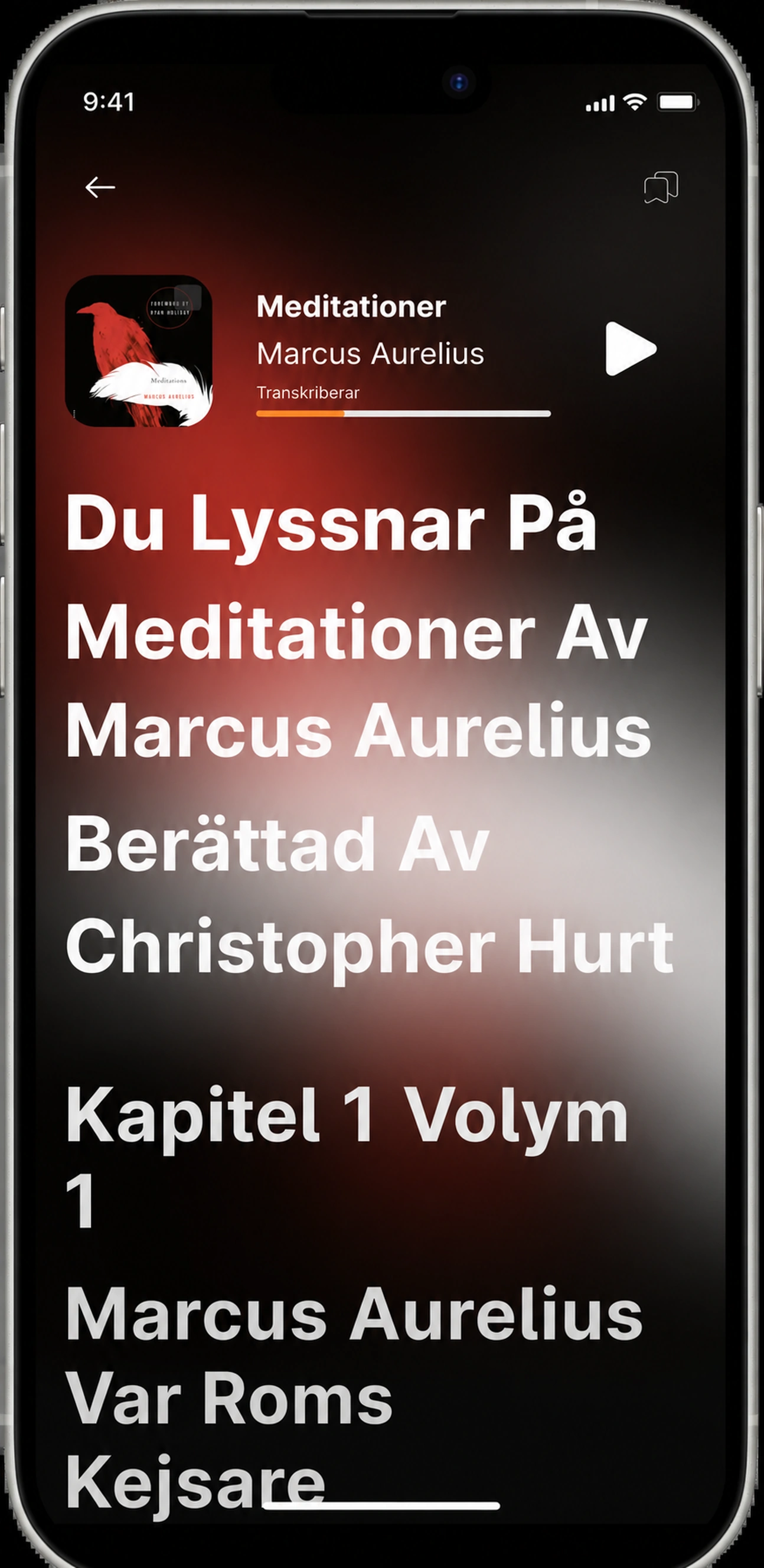 HushBook transkriberar meditationer till levande ord-nivå karaoke