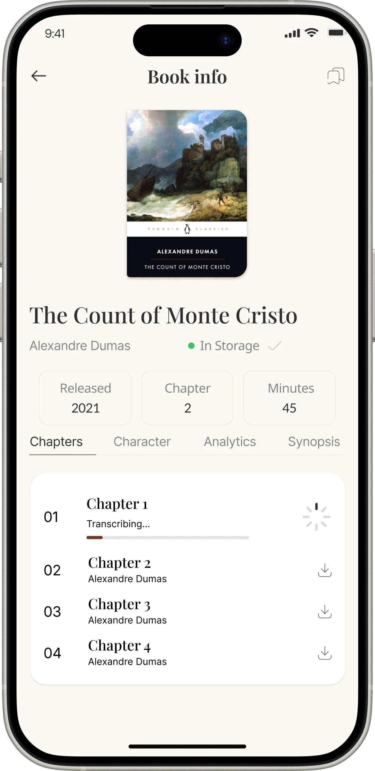 Chapter one transcribing with a progress bar
