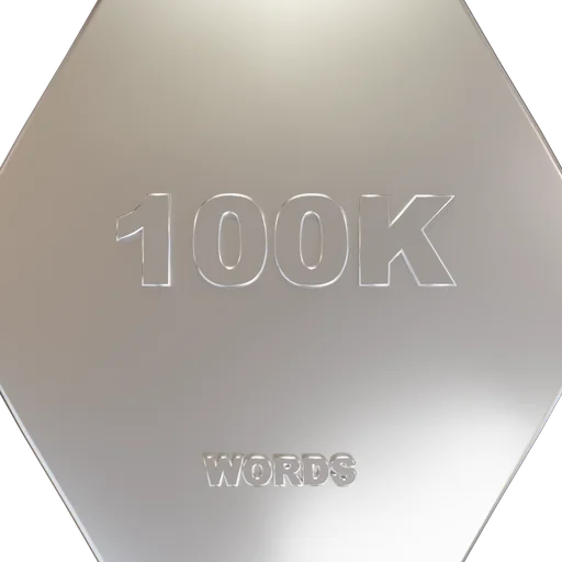 100,000 words badge